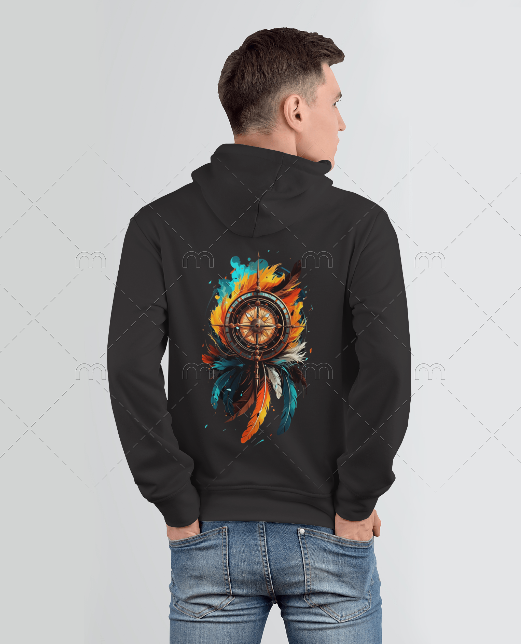 Father Compass Back Printed Hoodie