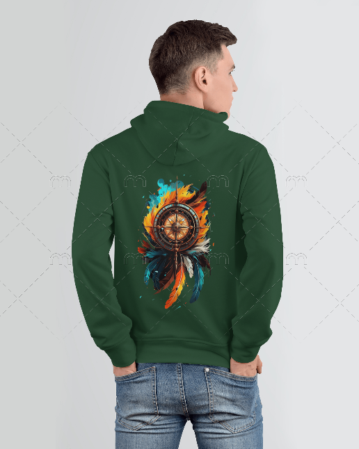 Father Compass Back Printed Hoodie