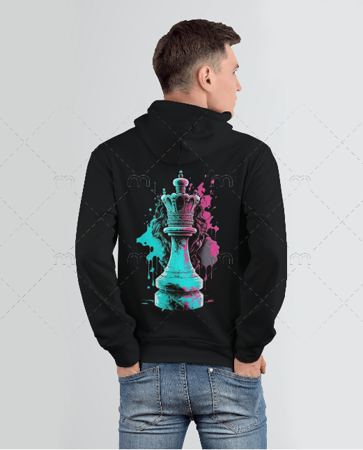 Chess King Back Printed Hoodie