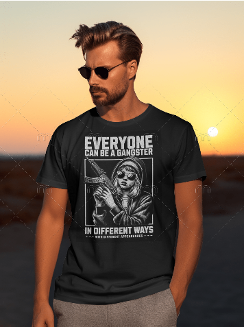 Everyone can become a gangstar t-shirt